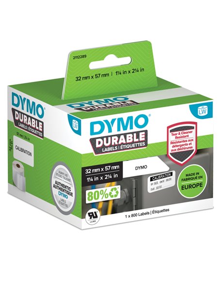 ETICHETTE DURABLE INDUSTRIAL DIM. 57X32MM 800X1 RT MULTIUSO 2112289 DYMO ETICHETTE-NASTRI-TAMPONI PER ETICHETTATRICI E PREZZA...