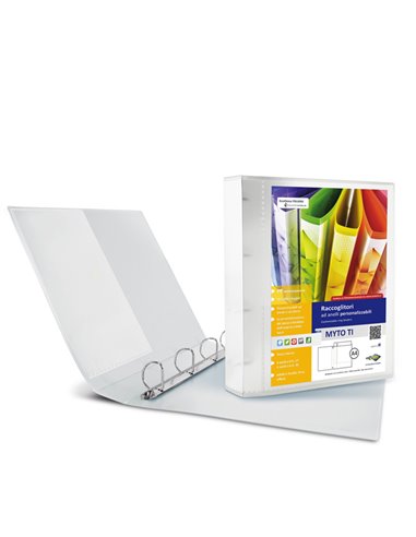 Raccoglitore MYTO TI 30 A4 4D 22x30cm neutro personalizzabile SEI ROTA 36913000 SEI ROTA RACCOGLITORI PERSONALIZZABILI