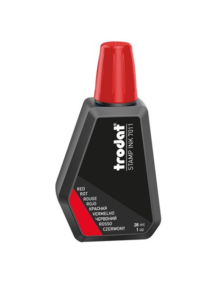 INCHIOSTRO ROSSO 28ml per TIMBRO IN GOMMA 7011 TRODAT 55885. TRODAT INCHIOSTRO PER TIMBRI-TAMPONI