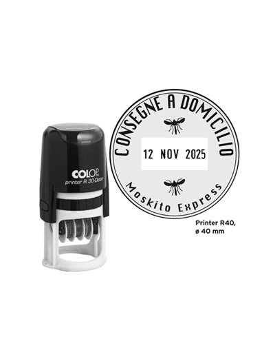 Timbro DATARIO R40 diametro 40mm 6righe autoinchiostrante personalizzabile COLOP PR.R40.DAT COLOP TIMBRI AUTOINCHIOSTRANTI