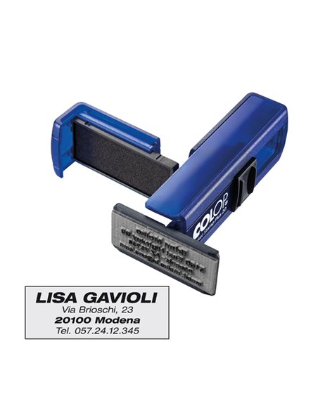 Timbro Pocket Stamp Plus 20 14x38mm 4righe autoinchiostrante blu COLOP PSP20IN COLOP TIMBRI AUTOINCHIOSTRANTI