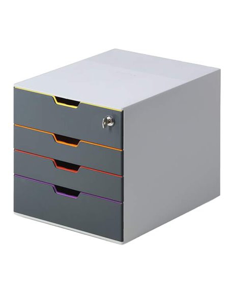 CASSETTIERA A 4 CASSETTI VARICOLOR SAFE DURABLE 7606-27 DURABLE CASSETTIERE DA SCRIVANIA