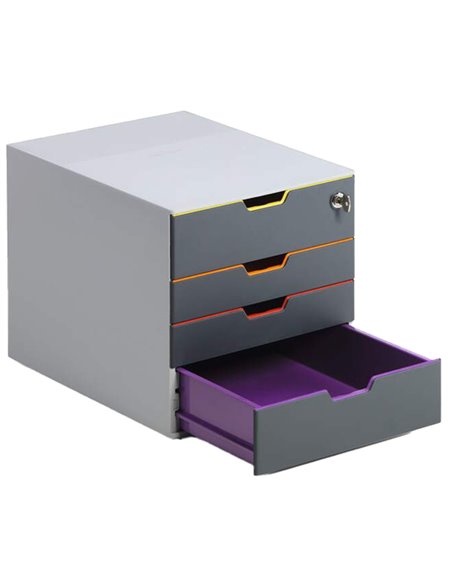 CASSETTIERA A 4 CASSETTI VARICOLOR SAFE DURABLE 7606-27 DURABLE CASSETTIERE DA SCRIVANIA