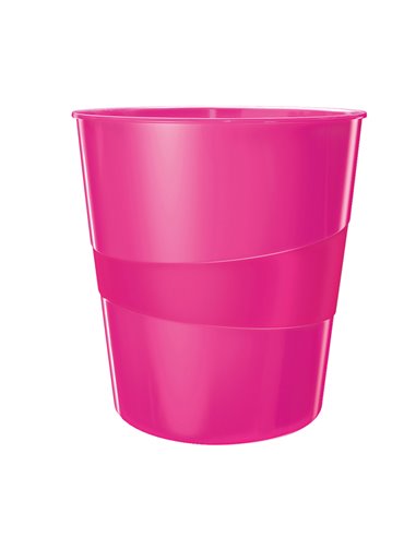 CESTINO GETTACARTE WOW FUCSIA METALLIZZATO 15LT LEITZ 52781023 LEITZ CESTINI GETTACARTE