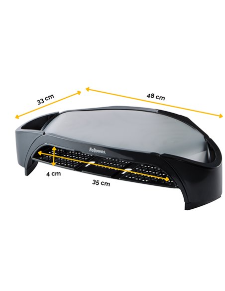 SUPPORTO MONITOR C/VASCHETTA E SCOMPARTI 8020801 FELLOWES 8020801. FELLOWES SUPPORTI-BRACCI MONITOR-NOTEBOOK