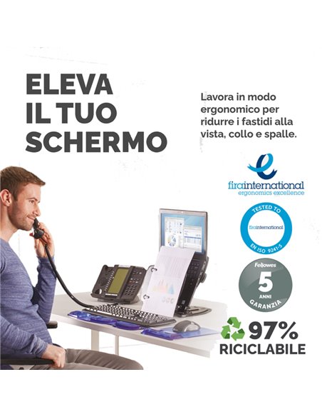SUPPORTO NOTEBOOK Professional Series CON HUB USB E LEGGIO - Fellowes 8024602