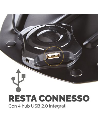 SUPPORTO NOTEBOOK Professional Series CON HUB USB E LEGGIO - Fellowes 8024602