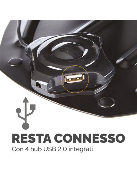 SUPPORTO NOTEBOOK Professional Series CON HUB USB E LEGGIO - Fellowes 8024602