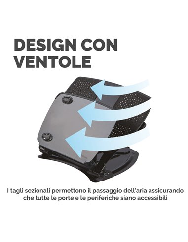 SUPPORTO NOTEBOOK Professional Series CON HUB USB E LEGGIO - Fellowes 8024602