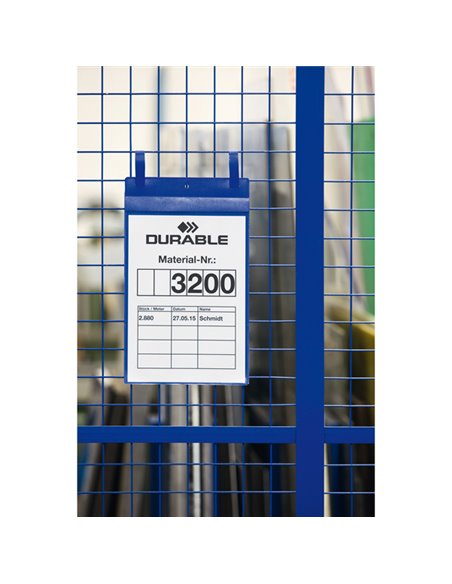 50 buste identificazione con fascette 210x297mm (A4-VERT.) art.1750 Blu DURABLE 1750-07 DURABLE BUSTE PER IDENTIFICAZIONE E L...