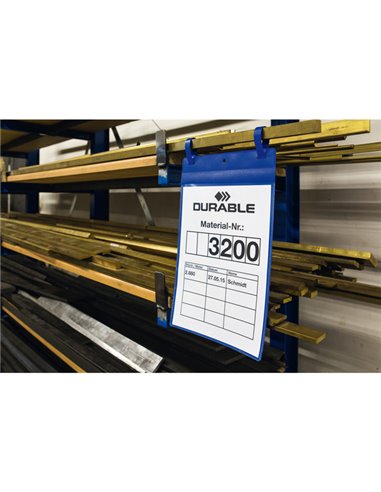50 buste identificazione con fascette 210x297mm (A4-VERT.) art.1750 Blu DURABLE 1750-07 DURABLE BUSTE PER IDENTIFICAZIONE E L...