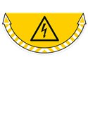ADESIVO SEGNALATORE da TERRA "Rischio Elettrico" 70x35cm Take Care Cep 7010-15