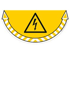 ADESIVO SEGNALATORE da TERRA "Rischio Elettrico" 70x35cm Take Care Cep 7010-15