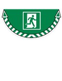 ADESIVO SEGNALATORE da TERRA "Uscita Emergenza" 70x35cm Take Care Cep 7010-20