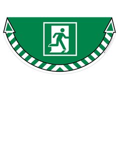 ADESIVO SEGNALATORE da TERRA "Uscita Emergenza" 70x35cm Take Care Cep 7010-20