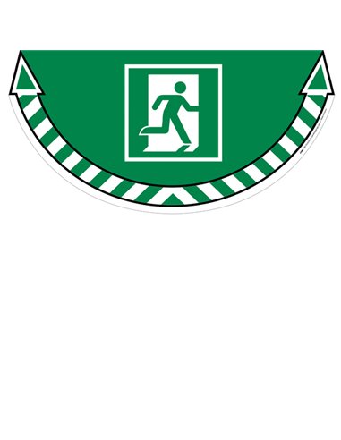 ADESIVO SEGNALATORE da TERRA "Uscita Emergenza" 70x35cm Take Care Cep 7010-20