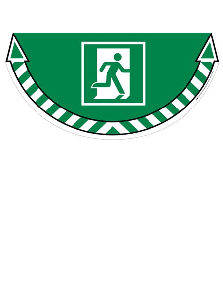 ADESIVO SEGNALATORE da TERRA "Uscita Emergenza" 70x35cm Take Care Cep 7010-20