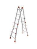 SCALA TELESCOPICA ALLUMINIO 8+8 GRADINI Squadra PiU' 21533