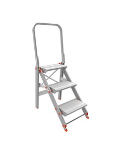 SCALETTA ALLUMINIO 3 GRADINI con PARAPETTO Class piU' 20523 MARCHETTI SCALE E TRABATTELLI