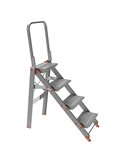 SCALETTA ALLUMINIO 4 GRADINI con PARAPETTO Class piU' 20524