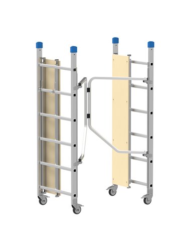 TRABATTELLO in ALLUMINIO 168x75cm - H180cm Dinamico 20939 MARCHETTI SCALE E TRABATTELLI