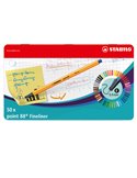 SCATOLA METALLO 50 PZ. STABILO POINT 88 COLORI ASSORTITI 8850-6