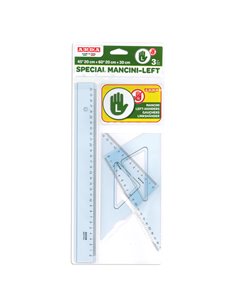 SET DISEGNO PER MANCINI RIGA 30CM E SQUADRE DA 45° E 60° ARDA 70420MAN