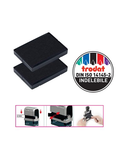BLISTER DA 2 TAMPONI 6/4929 NERO TRODAT 4006.