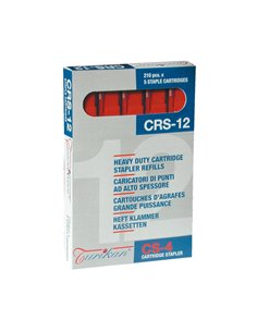 5 caricatori da 210 punti CRS-12 mm rosso (fino a 80 fogli) Turikan 0024