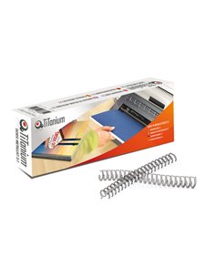 Scatola 50 dorsi metallo 14MM Bianco 34 anelli TiTanium DOR.MET 14W