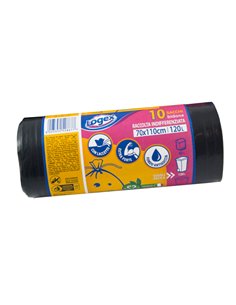 10 sacchi immondizia 43µ 70X110 120Lt nero Logex C4LX-1918
