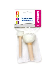 Blister 2 tamponi in spugna per stencil art.06830 DECO 06830 DECO ACCESSORI DIDATTICI E LAVORI MANUALI