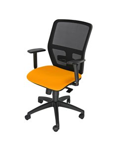 Seduta operativa ergonomica Kemper KMA arancio con braccioli regolabili KMA/BRF/EA Unisit SEDUTE OPERATIVE