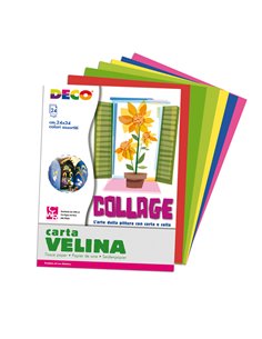 Album di carta velina 24fg 24x34cm colori assortiti DECO 706/24 DECO CARTA CRESPA-VELINA