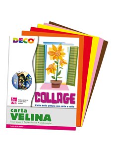 Busta di carta velina 25fg 50x76cm 5 colori caldi assortiti DECO 10732