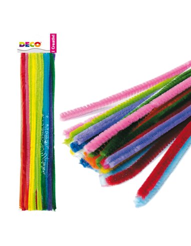 Ciniglia animata stelo da 9mm in colori assortiti Busta da 30 fili DECO 1705/G DECO ACCESSORI DIDATTICI E LAVORI MANUALI