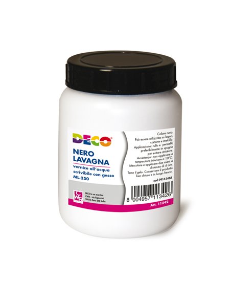 Vernice lavagna all'acqua nero 250ml DECO 11342 DECO VERNICI