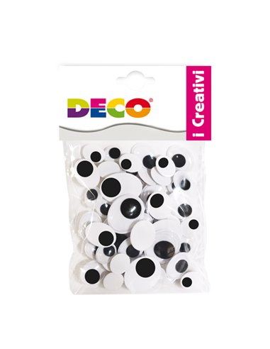 Occhietti adesivi ovali busta da 50pz misure assortite DECO 11496 DECO ACCESSORI DIDATTICI E LAVORI MANUALI