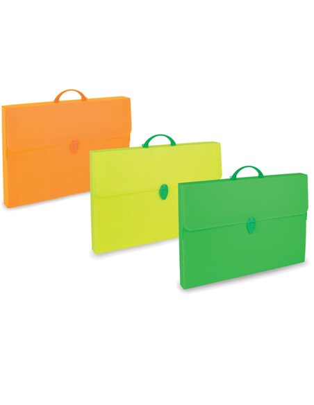 Valigetta polionda Fluo 36,5x56,5cm dorso 5,5cm colori assortiti 100501079
