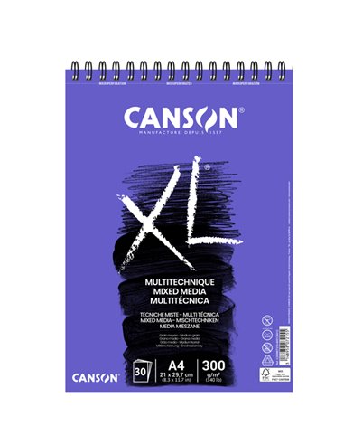 Album XL MIX-MEDIA f.to A4 300gr 30fg Canson 200807215 CANSON ALBUM E BLOCCHI DA DISEGNO