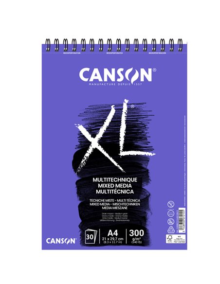 Album XL MIX-MEDIA f.to A4 300gr 30fg Canson 200807215 CANSON ALBUM E BLOCCHI DA DISEGNO