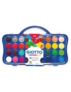 Colori acquerello 36 pastiglie da Ø30mm GIOTTO 353600 GIOTTO ACQUERELLI-COLORI A DITA