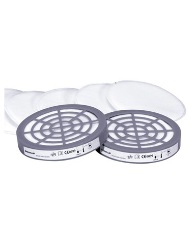 Kit 2 Filtri P3 per Semi-Maschera M6400 M6000P3R DELTAPLUS DPI PER LE VIE RESPIRATORIE