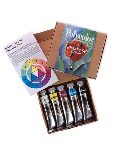 Colori vinilici Polycolor Primary Set 5 tubetti da 20ml Maimeri M1298049 MAIMERI TEMPERE