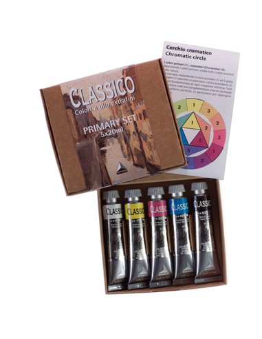 Colori a olio extrafini Primary Set 5 tubetti da 20ml Maimeri M0398049