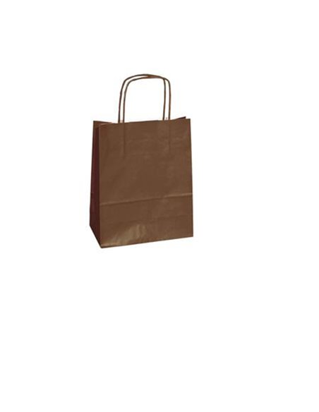 25 shoppers carta kraft 45x15x50cm twisted marrone 074004