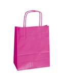 25 shoppers carta kraft 14x9x20cm twisted magenta 096464