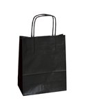 25 shoppers carta kraft 14x9x20cm twisted nero 096488