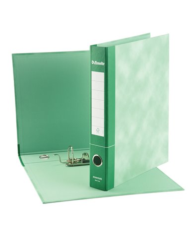 Registratore ESSENTIALS G74 verde dorso 5cm f.to protocollo ESSELTE 390774180 ESSELTE REGISTRATORI A LEVA