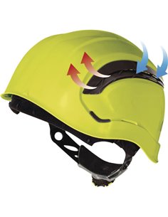 Elmetto da Cantiere Giallo Fluo Granite Wind GRAWIJAFL DELTAPLUS DPI PER TESTA E UDITO 2